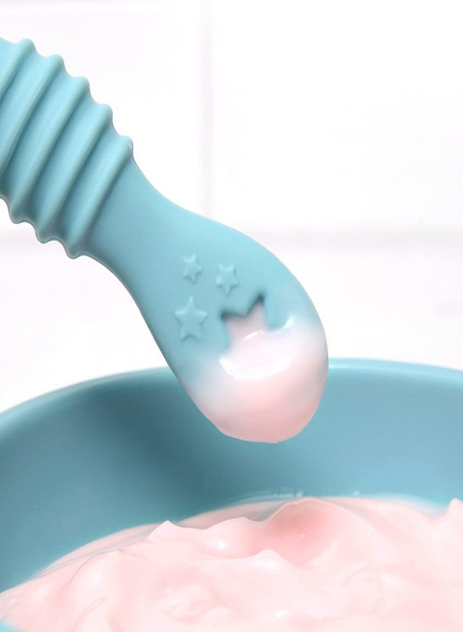 PrimaStella Little Dippers - First Stage Silicone Baby Spoon 6 Pack (Seaside Palette) - Image 4
